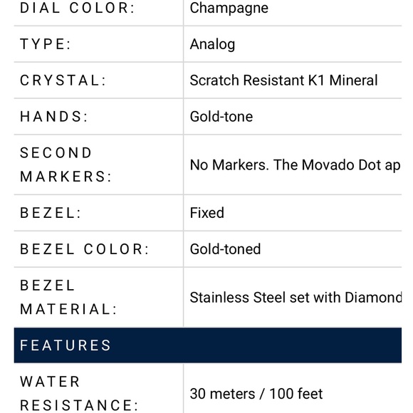Ladies Movado Bold Champagne Dial Gold-Tone Diamond Bezel Watch - Picture 11 of 11